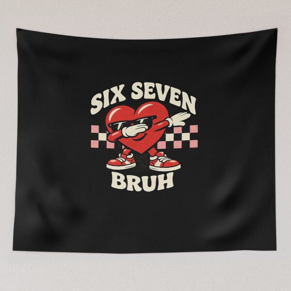 Item preview, Retro Heart Dabbing Six Seven Bruh Design designed and sold by VampimorPH.