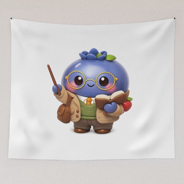 Item preview, Cute Blueberry Teacher | Kawaii Fruit Character designed and sold by Moons Studio.