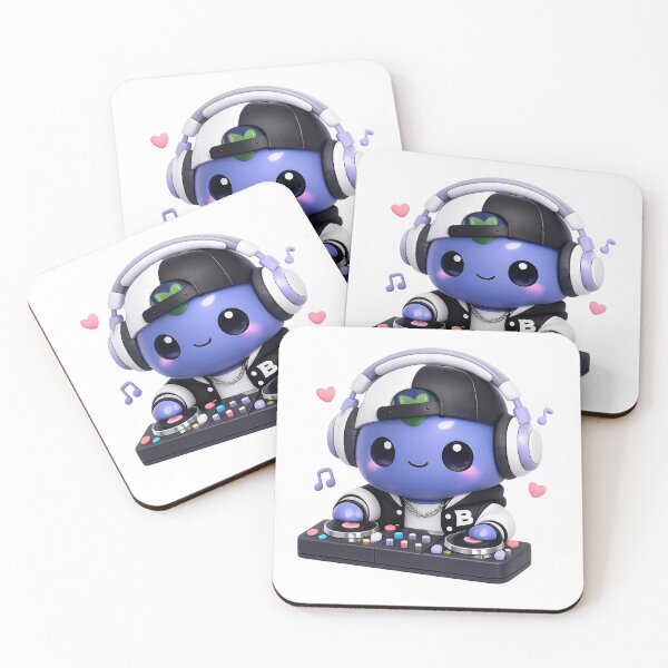 Item preview, Cute Blueberry DJ | Kawaii Music Fruit Character designed and sold by Moons Studio.