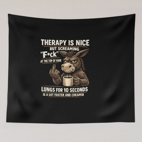 Item preview, Therapy Alternative Humor Donkey Design designed and sold by HUTEND.
