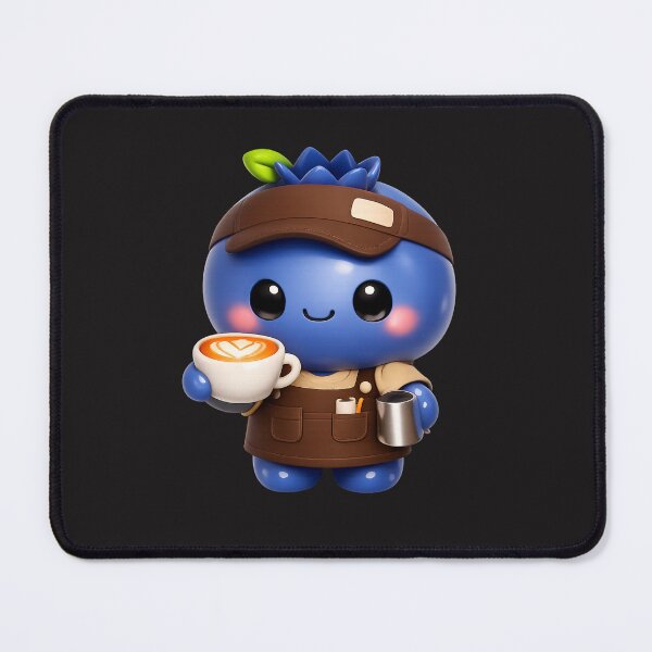 Item preview, Cute Blueberry Barista | Kawaii Coffee Fruit Character designed and sold by Moons Studio.