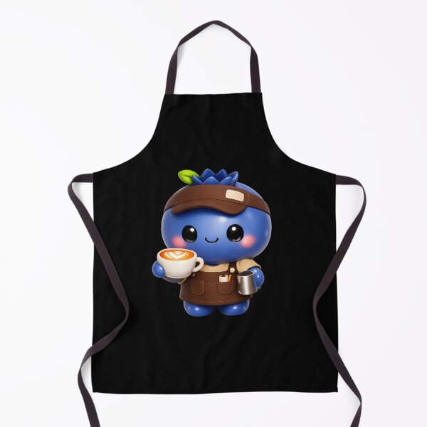 Item preview, Cute Blueberry Barista | Kawaii Coffee Fruit Character designed and sold by Moons Studio.