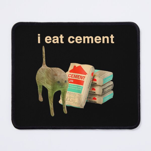 Item preview, I Eat Cement Cursed Cat Funny Oddly Specific Dank Meme T-Shirt designed and sold by VillociShop.