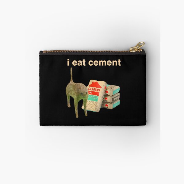Item preview, I Eat Cement Cursed Cat Funny Oddly Specific Dank Meme T-Shirt designed and sold by VillociShop.