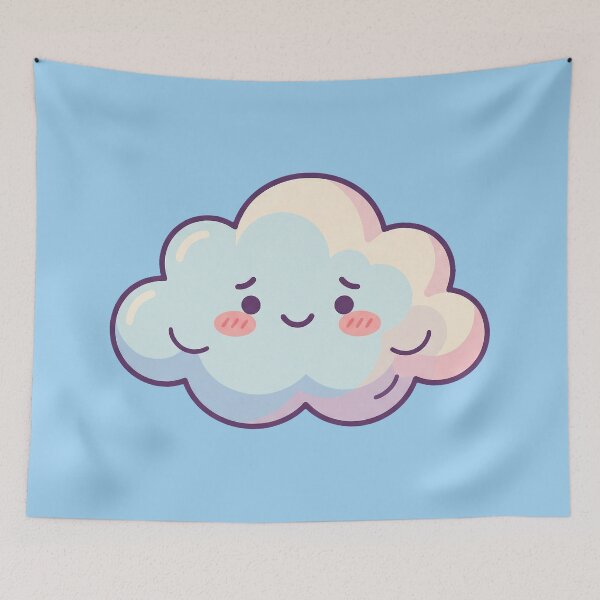Item preview, Kawaii Cheerful Pastel Floating Cloud designed and sold by Indraokta22.