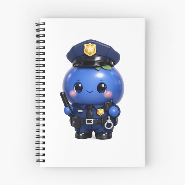 Item preview, Cute Blueberry Police Officer | Kawaii Fruit Cop Character Art designed and sold by Moons Studio.
