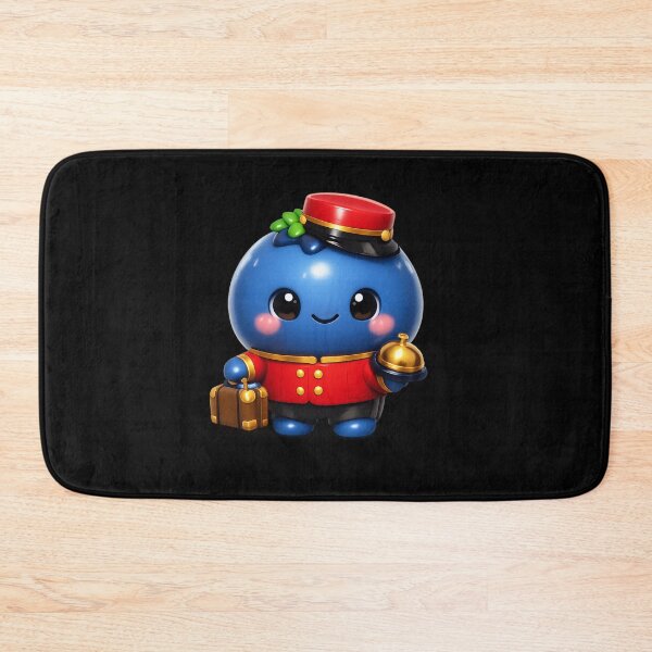 Item preview, Cute Blueberry Bellhop Hotel Concierge | Kawaii Fruit Character Art designed and sold by Moons Studio.