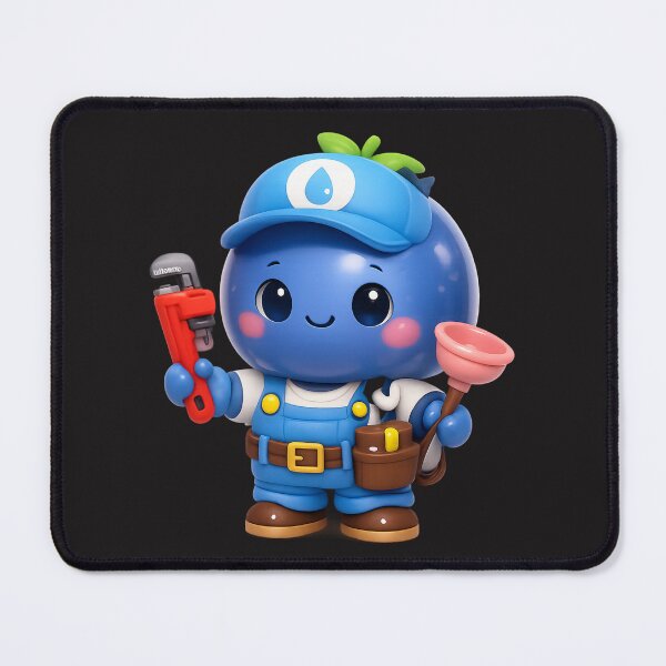 Item preview, Cute Blueberry Plumber | Kawaii Fruit Character Art designed and sold by Moons Studio.