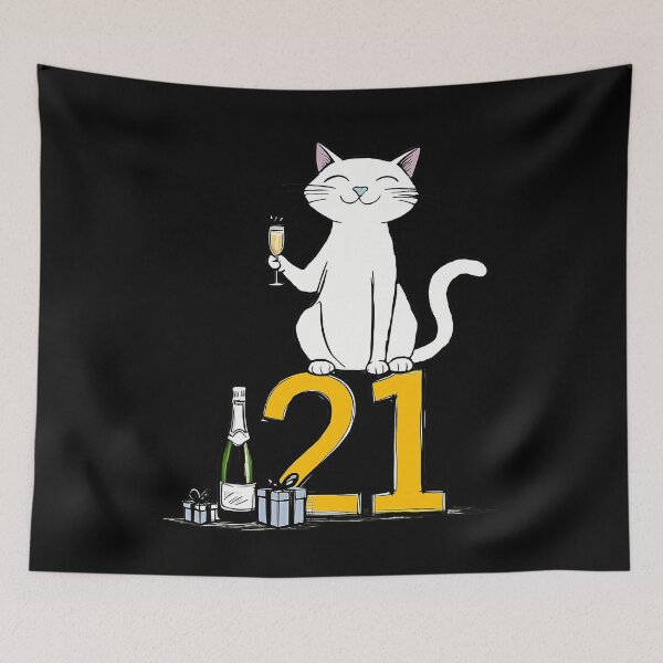 Item preview, 21st Birthday Cat Celebration designed and sold by thccelcdjhw5.