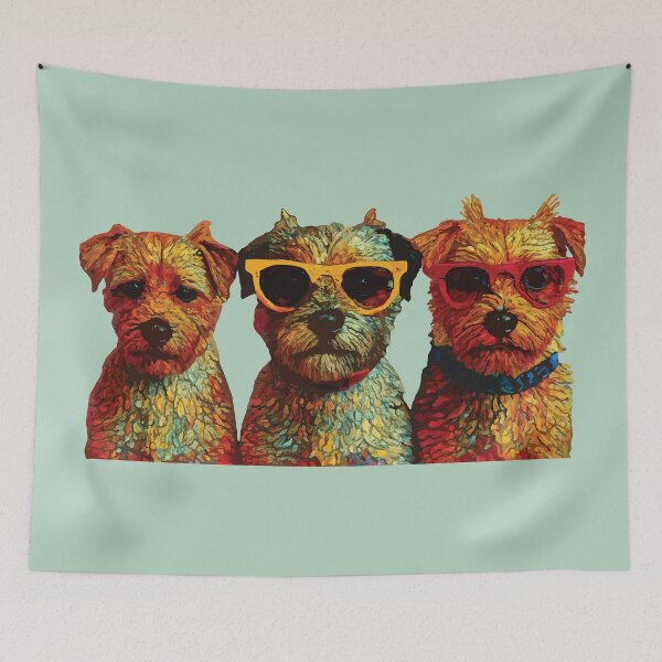 Item preview, dogs watching mosaic designed and sold by designmari.