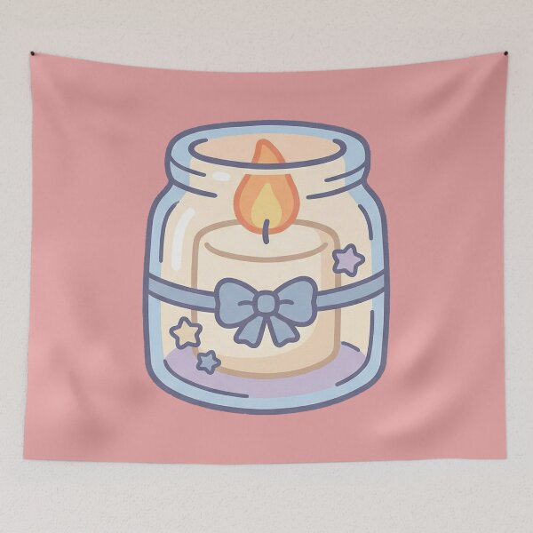 Item preview, Kawaii Cozy Glowing Jar Candle designed and sold by Indraokta22.