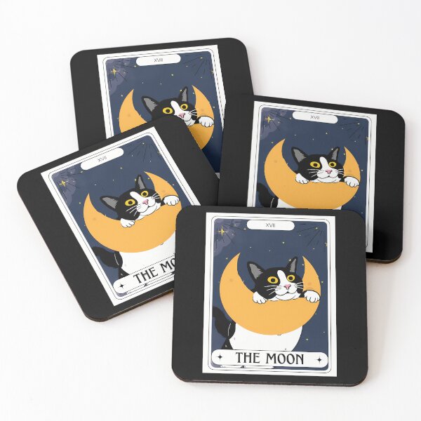 Item preview, Tuxedo Cat Tarot The Moon designed and sold by thccelcdjhw5.