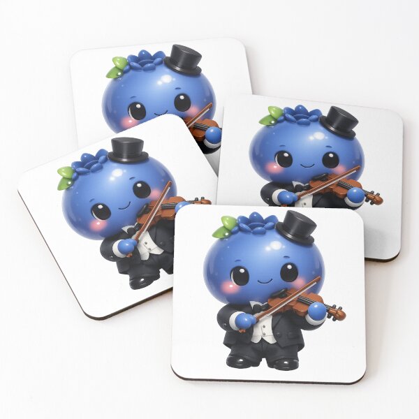 Item preview, Cute Blueberry Violinist Musician | Kawaii Fruit Music Character designed and sold by Moons Studio.