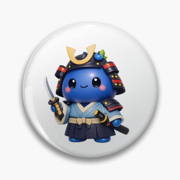 Item preview, Cute Blueberry Samurai | Kawaii Fruit Warrior Character designed and sold by Moons Studio.