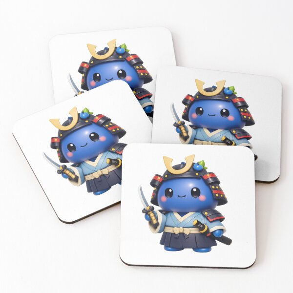 Item preview, Cute Blueberry Samurai | Kawaii Fruit Warrior Character designed and sold by Moons Studio.