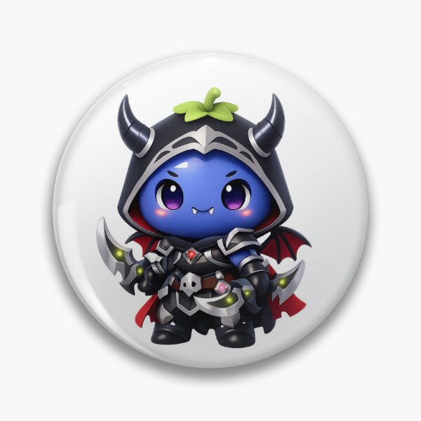 Item preview, Cute Blueberry Demon Hunter | Kawaii Fantasy Fruit Character Art designed and sold by Moons Studio.