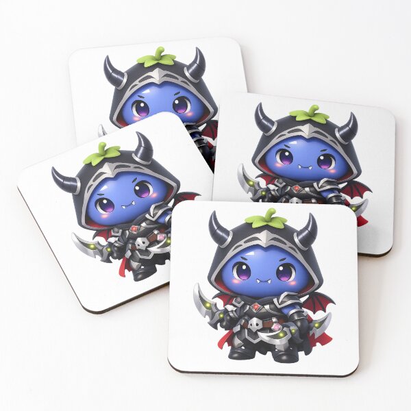 Item preview, Cute Blueberry Demon Hunter | Kawaii Fantasy Fruit Character Art designed and sold by Moons Studio.