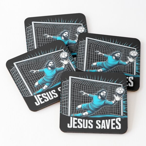 Item preview, Jesus Saves Hockey.Jesus Football designed and sold by JUTACHON.