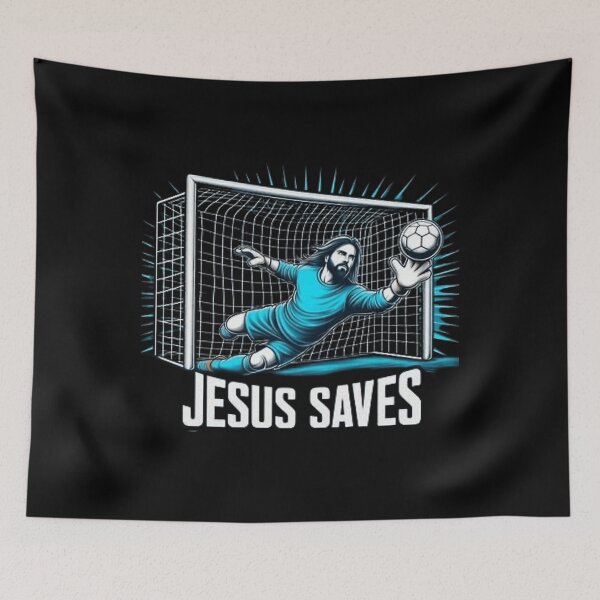 Item preview, Jesus Saves Hockey.Jesus Football designed and sold by JUTACHON.