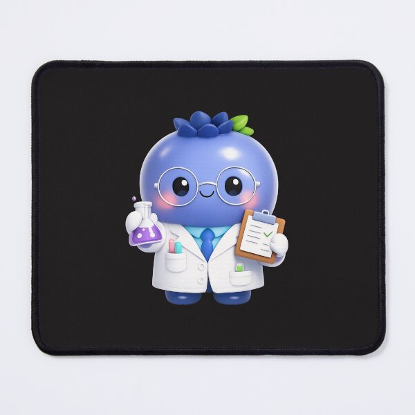 Item preview, Cute Blueberry Lab Buddy Scientist | Kawaii Nerdy Science Fruit Character Art designed and sold by Moons Studio.