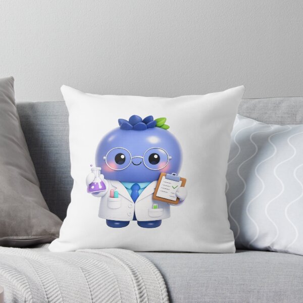 Item preview, Cute Blueberry Lab Buddy Scientist | Kawaii Nerdy Science Fruit Character Art designed and sold by Moons Studio.