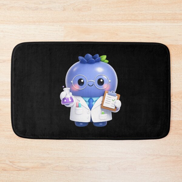 Item preview, Cute Blueberry Lab Buddy Scientist | Kawaii Nerdy Science Fruit Character Art designed and sold by Moons Studio.