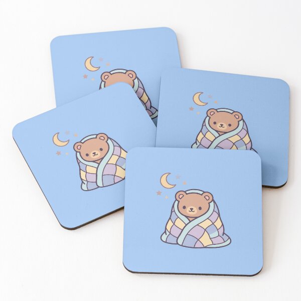 Item preview, Kawaii Snuggly Bear Wrapped in Quilt designed and sold by Indraokta22.
