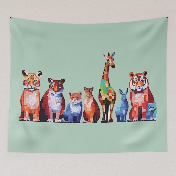 Item preview, animal club mosaic designed and sold by designmari.