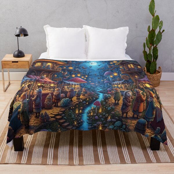 Item preview, Whimsical Forest Market Jigsaw Puzzle | Enchanted Woodland Art designed and sold by zamew.