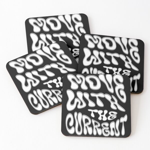 Item preview, Move with the Current - Groovy Wavy Liquid Typography designed and sold by GenZFashion000.