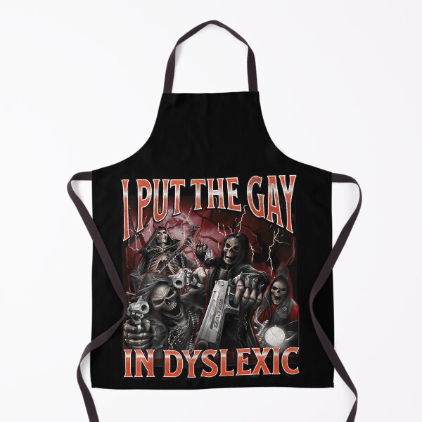 Item preview, I Put The Gay In Dyslexic Funny Hard Skeleton Meme Bootleg T-Shirt designed and sold by VillociShop.