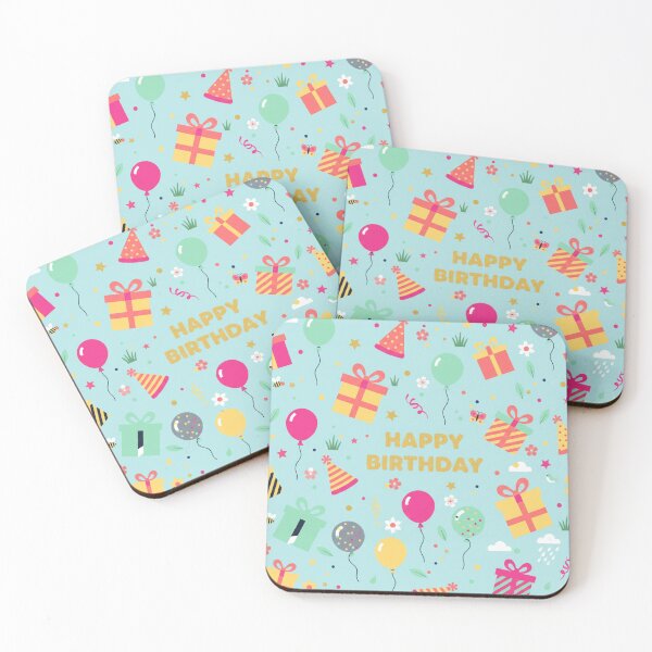Item preview, Kawaii Birthday Party Seamless Pattern Art designed and sold by ZyVoAli.