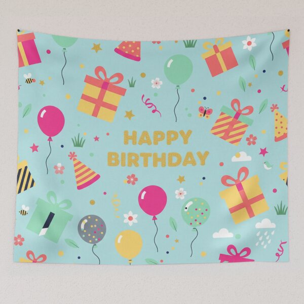 Item preview, Kawaii Birthday Party Seamless Pattern Art designed and sold by ZyVoAli.