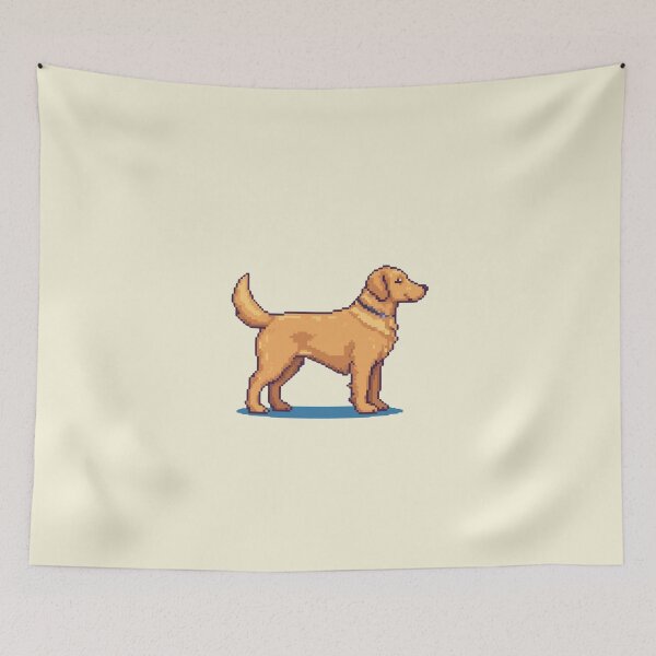 Item preview, Golden Retriever Side Profile – 16-Bit Pixel Dog Retro Design designed and sold by ClosetCrown.