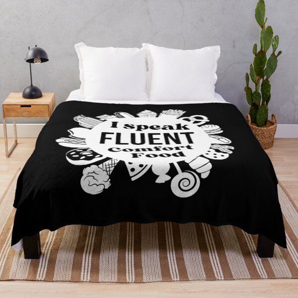 Item preview, I Speak Fluent Comfort Food - White/Black designed and sold by Flit & Co..
