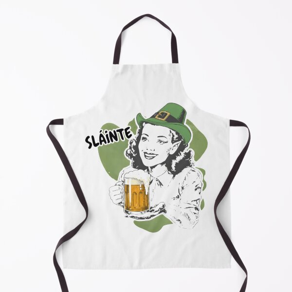 Item preview, Slainte — Vintage Woman with Leprechaun Hat & Beer Mug designed and sold by Nacho Average Designs.
