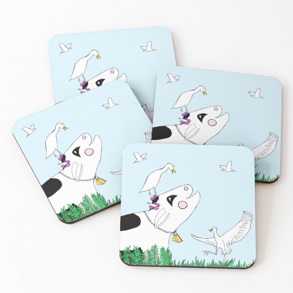 Item preview, Happy Cow Laughing with Bird Friends designed and sold by JoyousArt4u.