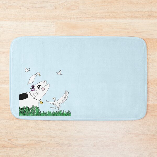 Item preview, Happy Cow Laughing with Bird Friends designed and sold by JoyousArt4u.