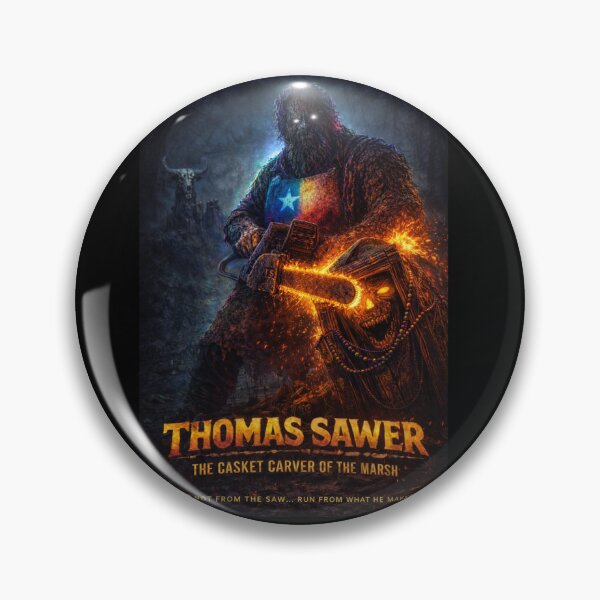 Item preview, Thomas Sawer – El tallador de ataúdes del pantano | Póster de terror designed and sold by MACodDesigns.