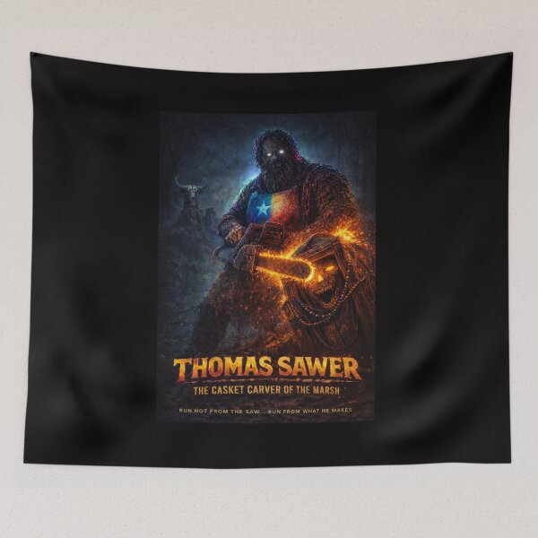 Item preview, Thomas Sawer – The Casket Carver of the Marsh | Horror Poster designed and sold by MACodDesigns.