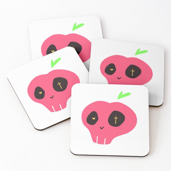 Item preview, Pink Skull Peach Sticker designed and sold by SKULLPEACHES.