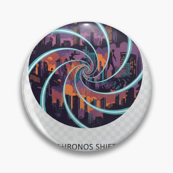 Item preview, Chronos Shift Time Travel Cityscape Sticker | Cyberpunk Temporal Vortex Art designed and sold by mdj96.