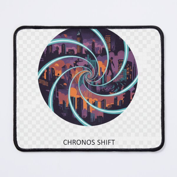 Item preview, Chronos Shift Time Travel Cityscape Sticker | Cyberpunk Temporal Vortex Art designed and sold by mdj96.