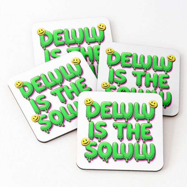 Item preview, Delulu Is The Solulu – Slime Drip Meme Quote with Smiley Accents | Trendy Gen‑Z Aesthetic designed and sold by Nene's design.