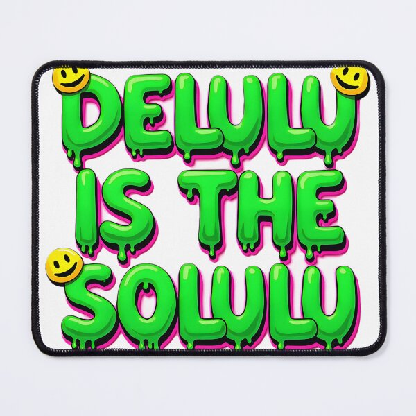 Item preview, Delulu Is The Solulu – Slime Drip Meme Quote with Smiley Accents | Trendy Gen‑Z Aesthetic designed and sold by Nene's design.