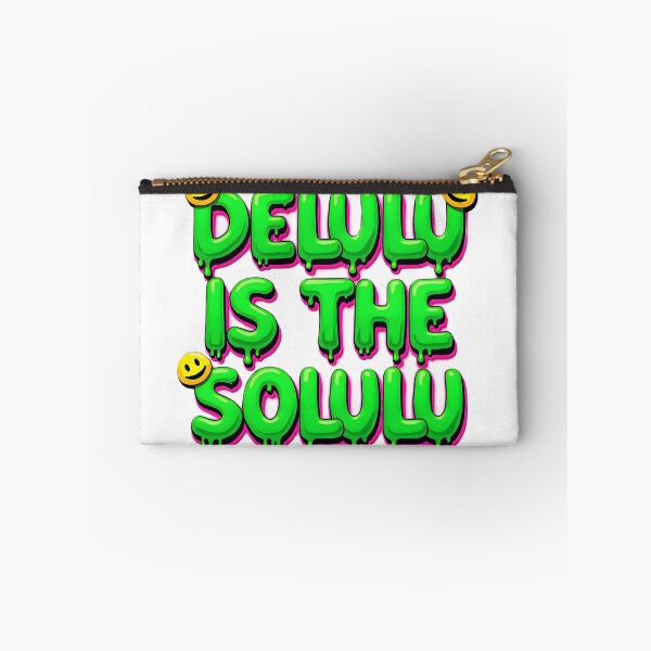 Item preview, Delulu Is The Solulu – Slime Drip Meme Quote with Smiley Accents | Trendy Gen‑Z Aesthetic designed and sold by Nene's design.