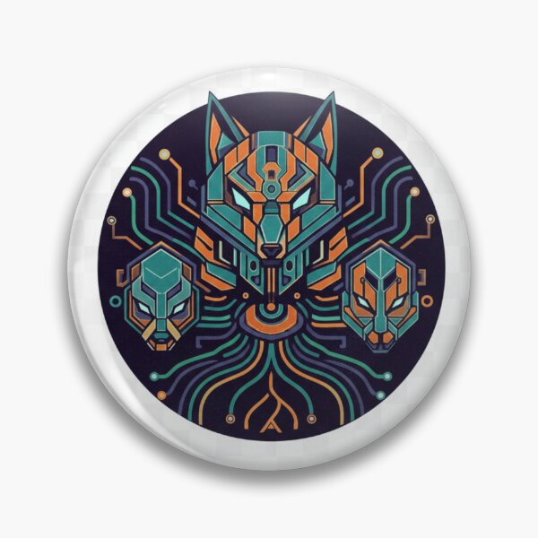 Item preview, Digital Shaman Cyber Wolf Sticker – Circuit Board Tech Shamanic Art designed and sold by mdj96.