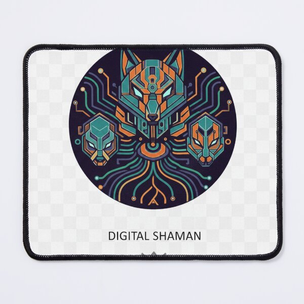 Item preview, Digital Shaman Cyber Wolf Sticker – Circuit Board Tech Shamanic Art designed and sold by mdj96.