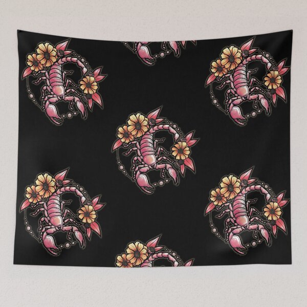 Item preview, scorpion & desert sunflowers designed and sold by Rumcherry Art.