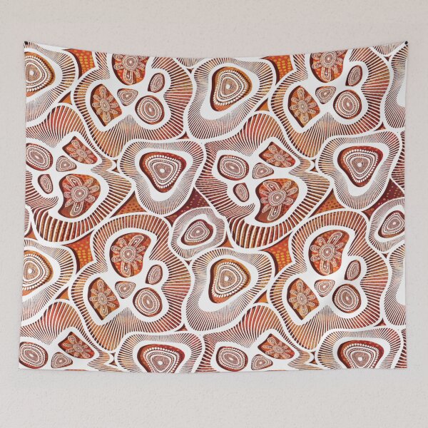 Item preview, Aboriginal Rarrk Meeting Place White designed and sold by AboriginalartVI.